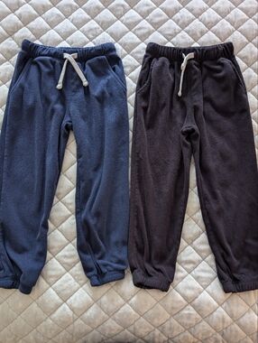 Carter's Toddler Boys Fleece Jogger Pants, Navy & Black, 4T